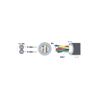 Yubon KDF 0.3SQ-4P Durable Robot Cable 0.3sq Outer Diameter 8.1mm 2m KDF 0.3SQ-4P
