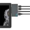 IMMEDIA IMD-SGO352 Docking USB3.0 Hub&HDMI&LAN for SurfaceGo Gun Metallic