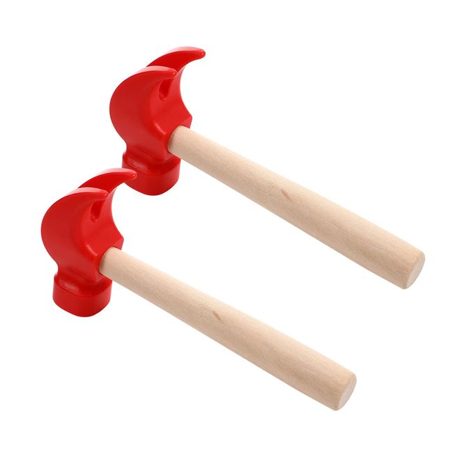 TOYANDONA 2 Pack Holz Hammer Spielzeug Simulation Mallet Spielzeug Wartung Werkzeuge Spielzeug Pretend Play Pädagogisches Spielzeug für Kinder Kinder Rot