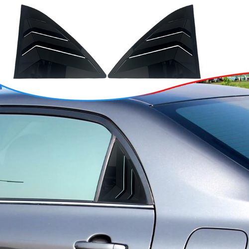 Window Louver,MUXEE 2Pcs Air Vent Scoop Shades Cover Blinds Trim for Toyota Corolla Altis/EX 2009 2010 2011 2012 2013 - ABS Bright Black Sport Decorative Accessories