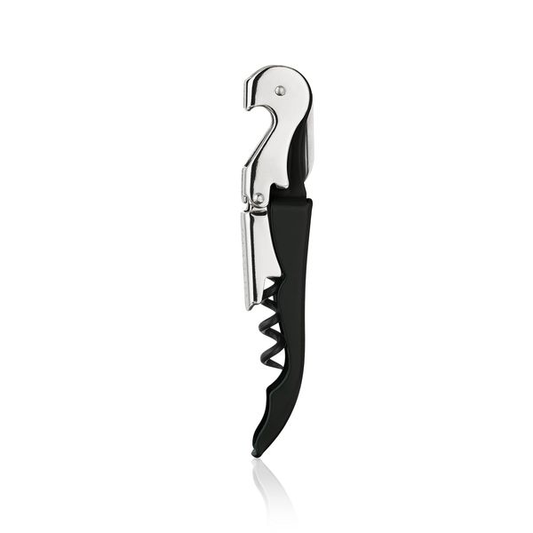 True Truetap Double Hinged Professional Waiter's Corkscrew - Wine Key and Wine Opener for Wine Bottles, Black