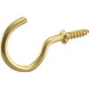 Hardware Essentials 320400 Solid Brass Cup Hooks (5/8-inch) 100 Pack