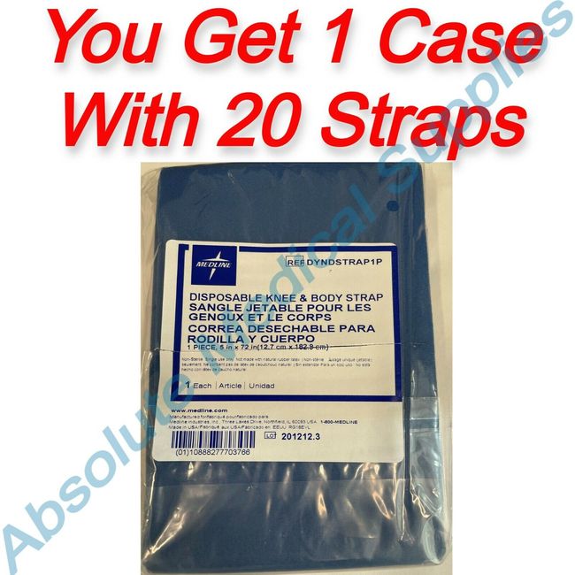 *20-Pack* Medline Disposable Knee And Body Positioning Strap DYNDSTRAP1P