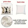 4-Piece Easter Pillow Cover with Happy Easter Eggs and Bunny Motifs