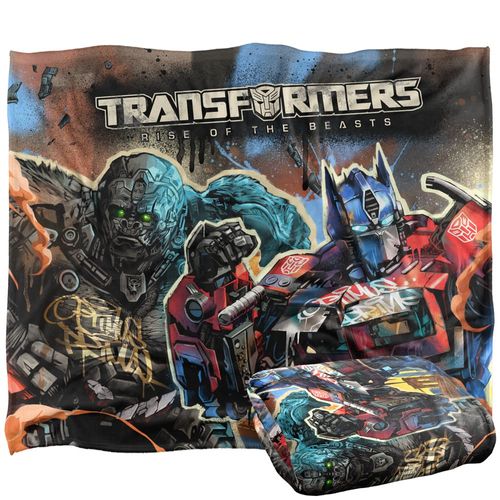 Transformers: Rise of The Beasts Blanket, 50"x60" Optimus Prime Primal Mural Silky Touch Super Soft Throw Blanket
