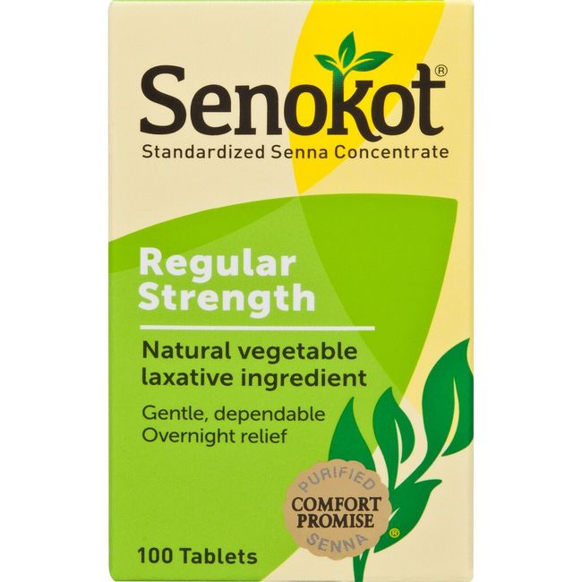 Senokot Regular Strength Natural Vegetable Laxative Tablets 100 tablets EXP02/25