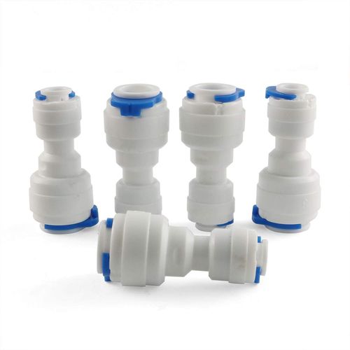 E-outstanding Quick Straight Connector 5PCS 1/4inch to 3/8inch OD Quick Straight Push Connector Water Tube Pipe Fitting Kit for RO Water Systems Purifiers Filters