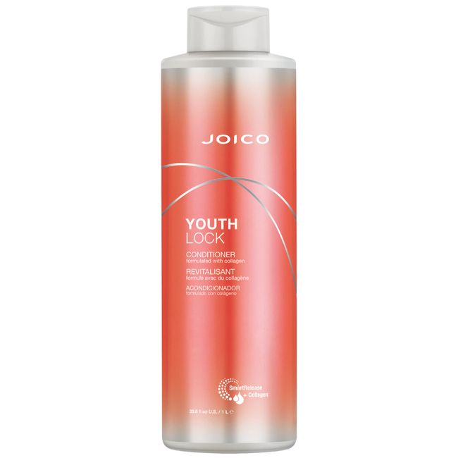 Joico YouthLock Conditioner Formulated With Collagen | Youthful Body & Bounce | Reduce Breakage & Frizz | Soften & Detangle Hair | Boost Shine | Sulfate Free | With Arginine | 33.8 Fl Oz