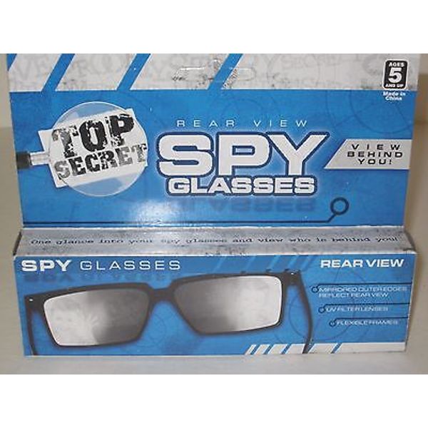 Top Secret Spy Glasses - Magic Trick, Rear-View, Mirror Glasses, Joke/Gag/Prank