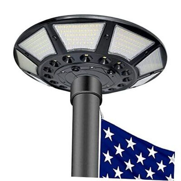 Large Solar Flag Pole Light, 6000 lumen 556 LEDs Flagpole Light 566 LEDs Black