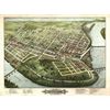 Panoramic Map of Holyoke MA 16x20