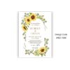 Sunflowers Eucalyptus Wedding Invitation All-in-One Wedding Cards - Printed (1 Sample)