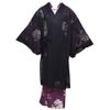 HESAKA Kimono Lace Coat, Long Length, Tailored, Black