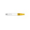 RED DRAGON Nitrotech Intermediate White and Gold Dart Stems - 2 sets per pack (6 stems in total)