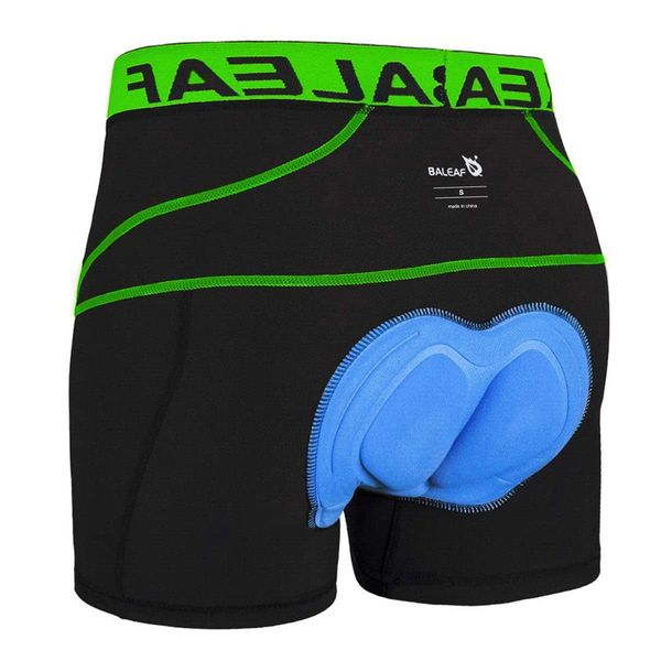 baleaf Fahrradhose Herren Radunterhose Gepolstert Radlerhose Gepolstert Fahrrad Unterhosen Radhose Kurz Radlerunterhose Fahrradbekleidung Grün XL