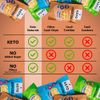 Cauliflower Chips Keto bites cauliflower thins Variety Pack 4 Pack healthy vegetable chips & crisps gluten free cauliflower bites snacks, ketogenic diet friendly, mediterranean, vegan, paleo
