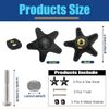SICAILU Rollator Walker Replacement Knobs, 2 Sets Rollator Handle Adjustment Knobs, Universal Rollator Spare Parts for Walker Drive (M6*45mm)