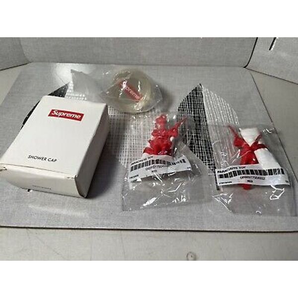 Supreme Box Logo Army Man Parachute Toy Shower Cap Bouncy Ball Lot New Sealed