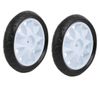 Sourcingmap 2pcs 170mm Dia Plastic Single Wheel Pulley Rolling Roller White 8x25mm