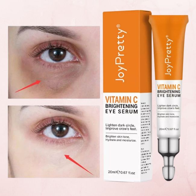 Vitamin C Eye Cream Dark Circles Puffiness Wrinkles Undereye Bags Removal 20ml