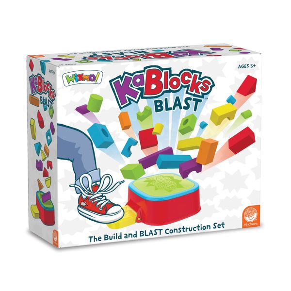 MindWare KaBlocks Blast, Includes 30 Foam Blocks, 2 Launch Blocks, Building Platform & Kaboom Launch Pad - Ages 3+