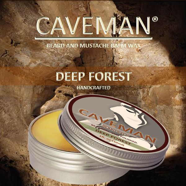 CAVEMAN™ Premium Natural Beard & Handlebar Mustache Wax Deep Forest 1 oz.