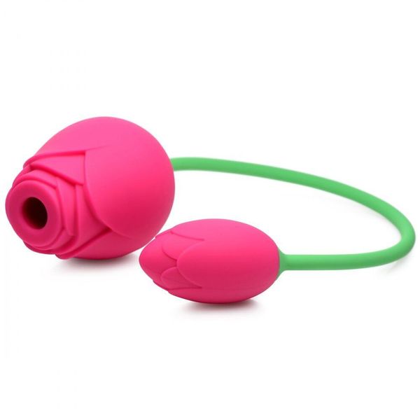 Inmi Bloomgasm Rose Duet 15x Rechargeable Vibrating & Sucking Clit Stimulator