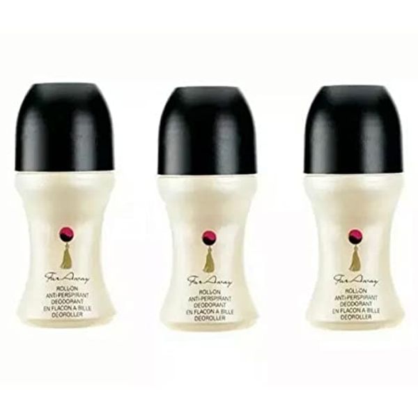 3x AVON Far Away Roll-on Anti-Perspirant Deodorant For Her 50ml(150ml)