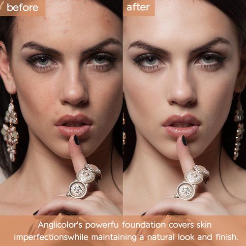 Anglicolor Matte Oil Control Concealer Foundation Flawless Soft Long Lasting Foundation Makeup, Waterproof Full Coverage Face