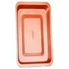 NutriChef 15" Non-Stick Coated Layer Surface Roasting Pan Serving