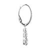Swarovski Attract Trilogy earrings, White, Rhodium plated