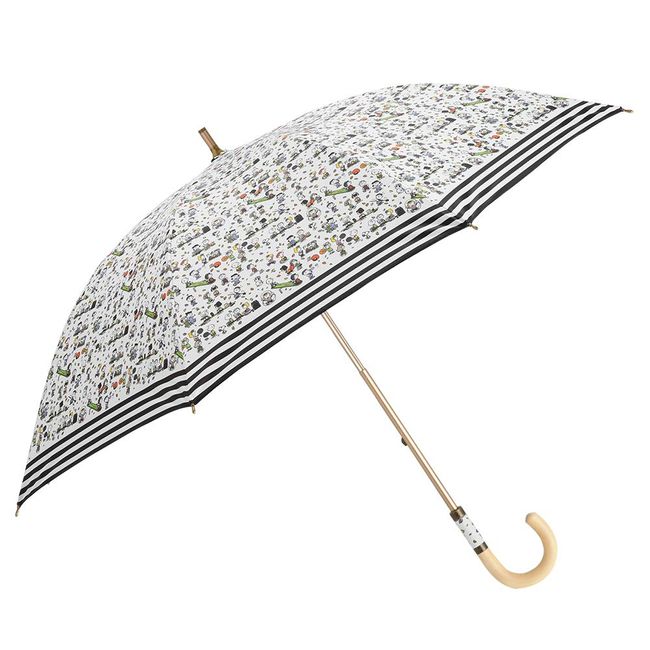 Ogawa 57165 Snoopy Umbrella, Women's, Rain Umbrella, Water Repellent, Sun Umbrella, Light Blocking, Blocks 99.9% UV, Heat Insulation, Peanuts Looking for Snoopy