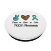 Peace Love Cure PCOS Awareness Support Hope Leopard PopSockets Swappable PopGrip