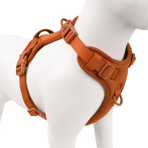Sunraymascota No Pull Dog Harness, Puppy Vest with Front Clip for Small Medium Large Sized Dog(Carmel Brown,XL)