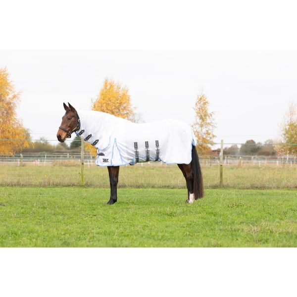 StormX Empra Gladiator UV Combi Fly Rug - White/Light Blue (5'0")