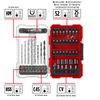Original Einhell M-CASE 39-piece impact-resistant accessory set (25 mm bits, metal drill bits, wood drill bits, stone drill bits, 60 mm bit holder, socket spanner, countersink incl. storage box)