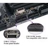 AAOTOKK 2Pack USB 3.0 19 Pin to USB 3.1 Type-E 20 Pin Front Panel Adapter (19Pin)