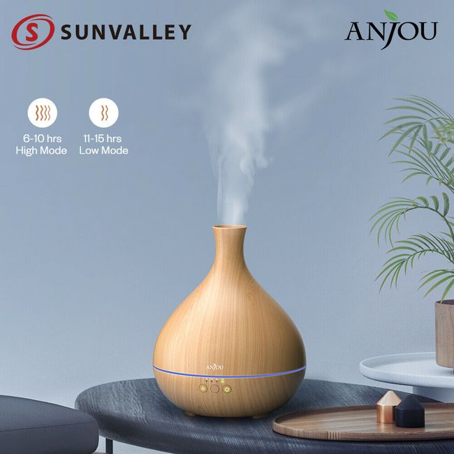 Anjou 500ml Cool Mist Humidifier Aromatherapy Essential Oil Diffuser Dual Modes