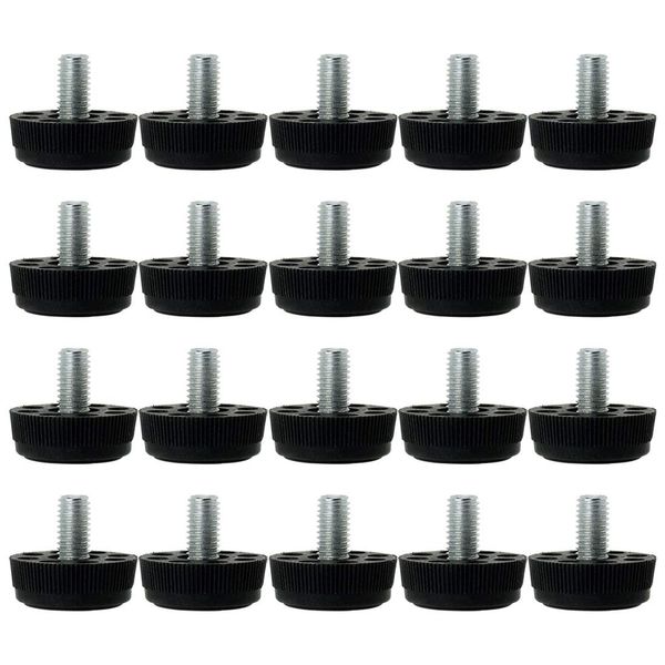 uxcell Leveling Feet M8 x 13 x 30mm Furniture Adjuster for Restaurant Table Legs Pack of 20