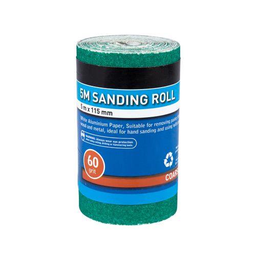 Blue Spot Tools 19857 5 m x 115 mm 60 Grit Sanding Roll - Green