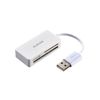Elecom MR-A015XWH Memory Reader, Compact, SD+CF Compatible, White
