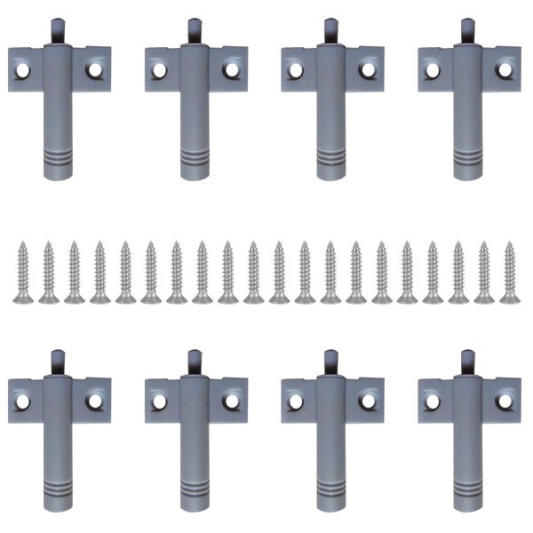 WANGCL 10Pcs Soft Close Hinge Buffer Kitchen Cabinet Door Stop Drawer Soft Quiet Close Closer Damper Buffers With Screws-Gray