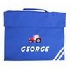 TeddyTs Personalised Tractor Name School Book Bag (Blue),One Size