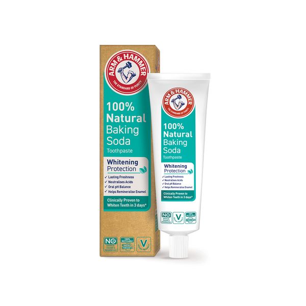 Arm & Hammer 100% Natural Baking Soda Whitening Protection Toothpaste, 75ml