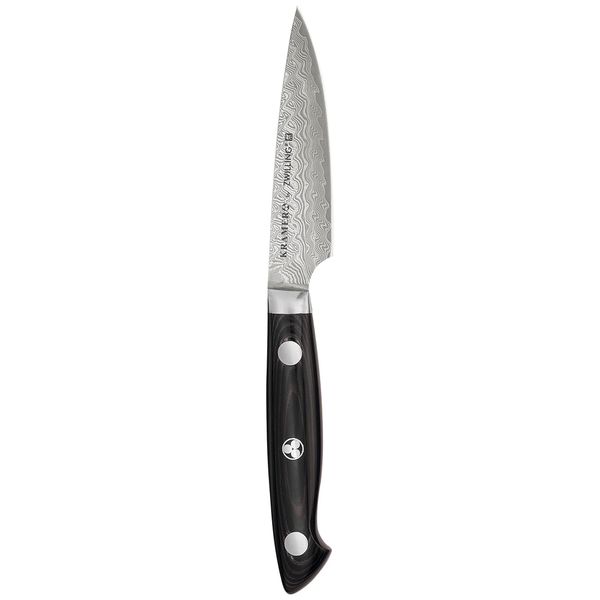 Zwilling 34890-101 Bob Kramer Euro Stainless Steel Paring Knife, 3.9 inches (100 mm), Made in Japan, Damascus Steel Petty Knife, Layered Steel, Made in Seki, Gifu Prefecture