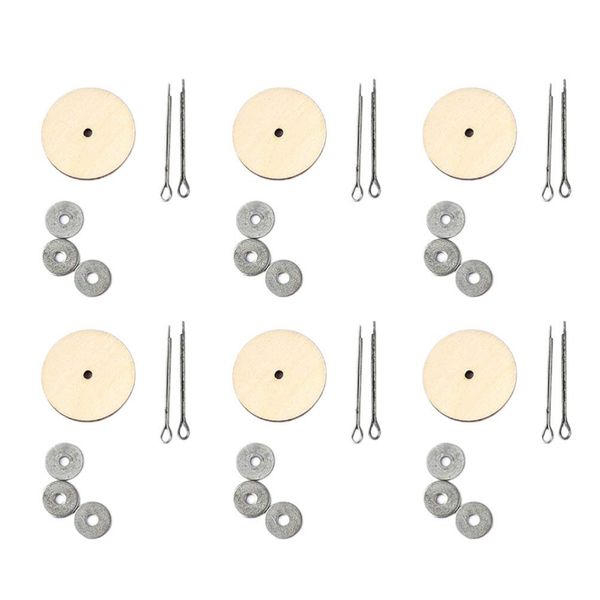 MILISTEN 20 Set 30MM Doll Joint Cotter Pin Joints and Fibreboard Discs Wooden Dolls Accessories for Soft Toys Teddy Crafts