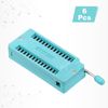 sourcing map 6Pcs Universal IC Test ZIF Socket 28 Pin 2.54mm Pitch DIP Integrate Socket for Microcontroller, Chip, Breadboard