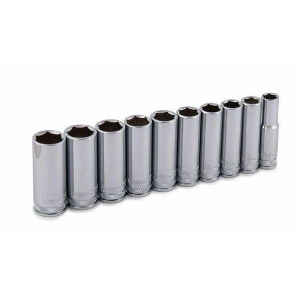 Titan 68402 10-Piece 3/8-Inch Drive 6-Point Metric Deep Socket Set