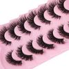 JIMIRE False Eyelashes Fluffy Cat Eye Natural Faux Mink Lashes Dramatic Wispy Fox Eye 17MM Strip Fake Lashes Look Like Eyelash Extensions Pestañas 7 Pairs Pack