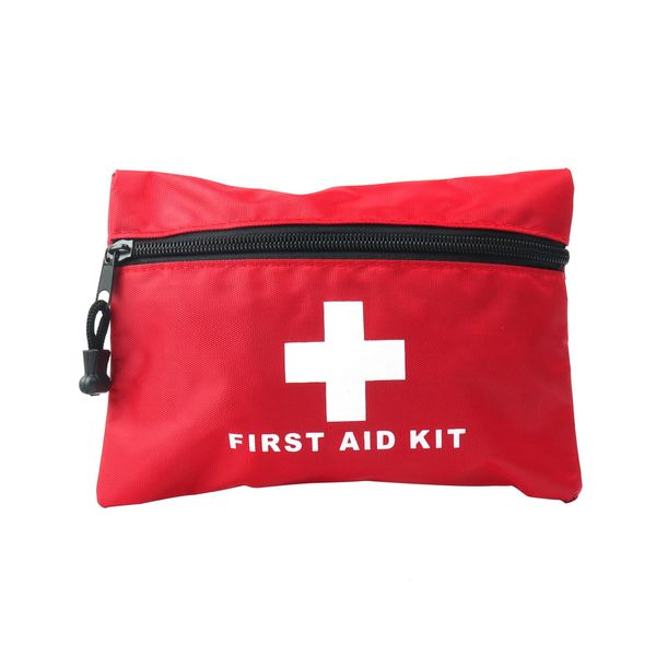 PAXLAMB Red First Aid Bag Empty First Aid Kit Empty Waterproof First Aid Pouch Small Mini for First Aid Kits Pack Emergency Hiking Backpacking Camping Travel Car Cycling (Red, 6x4.3Inch)